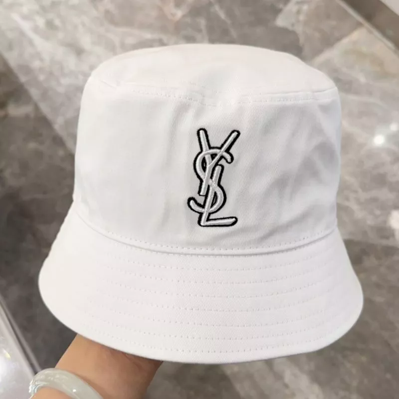 Saint Laurent x New Era Cassandre Bucket Hat In Canvas White 0112