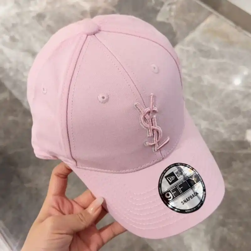 Cheap Saint Laurent x New Era Cassandre Cap In Canvas Pink 0127