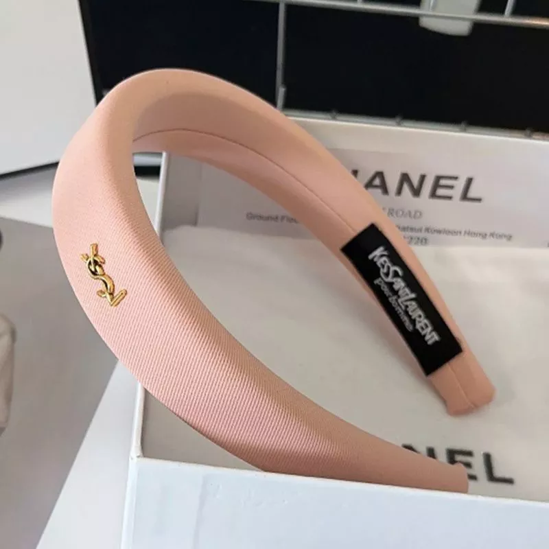 Cheap Saint Laurent Cassandre Headband In Cotton Cloth Pink 0119