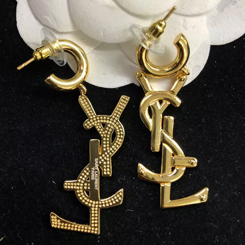 Cheap Saint Laurent Opyum Pendant Earrings In Metal Gold 0121