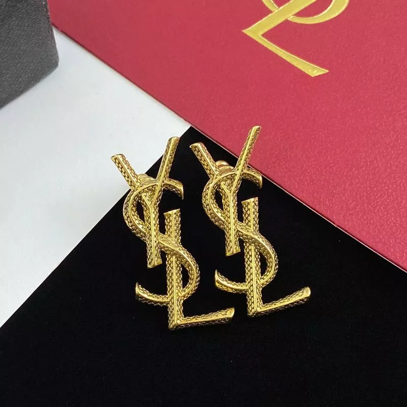 Cheap Saint Laurent Opyum Earrings In Snake Metal Gold 0116