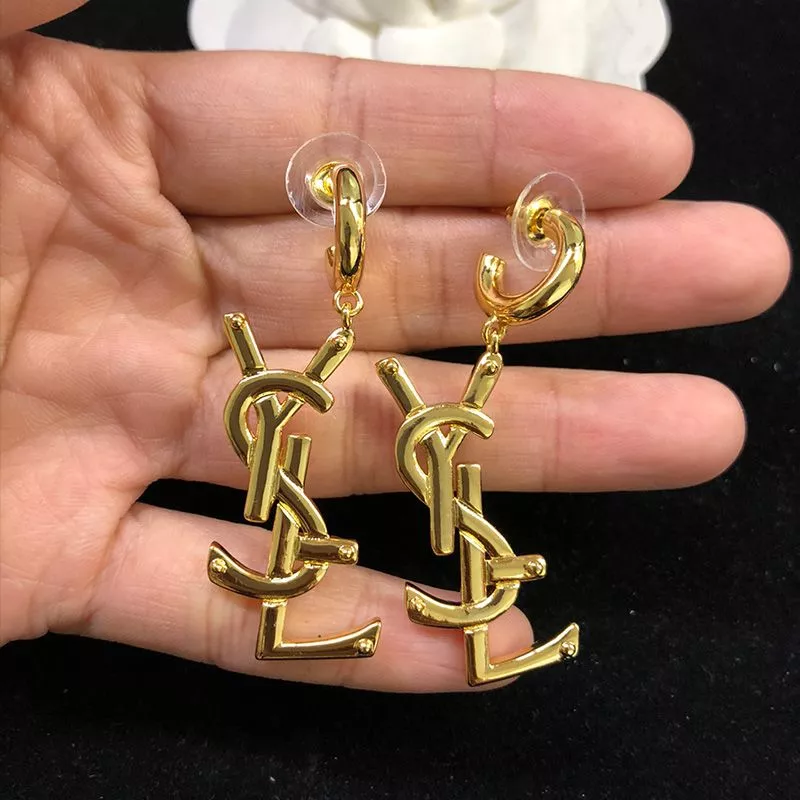 Cheap Saint Laurent Opyum Pendant Earrings In Metal Gold 0121