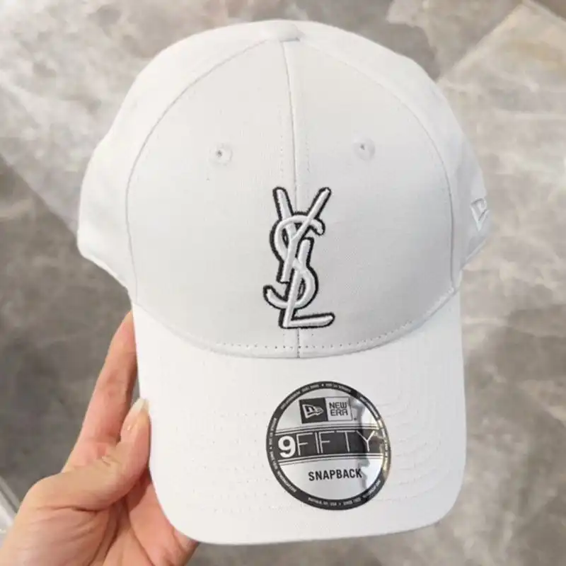 Cheap Saint Laurent x New Era Cassandre Cap In Canvas White 0124