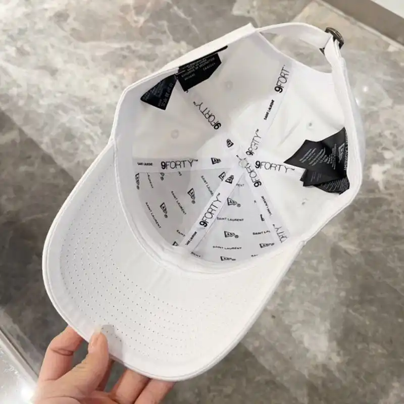 Cheap Saint Laurent x New Era Cassandre Cap In Canvas White 0124