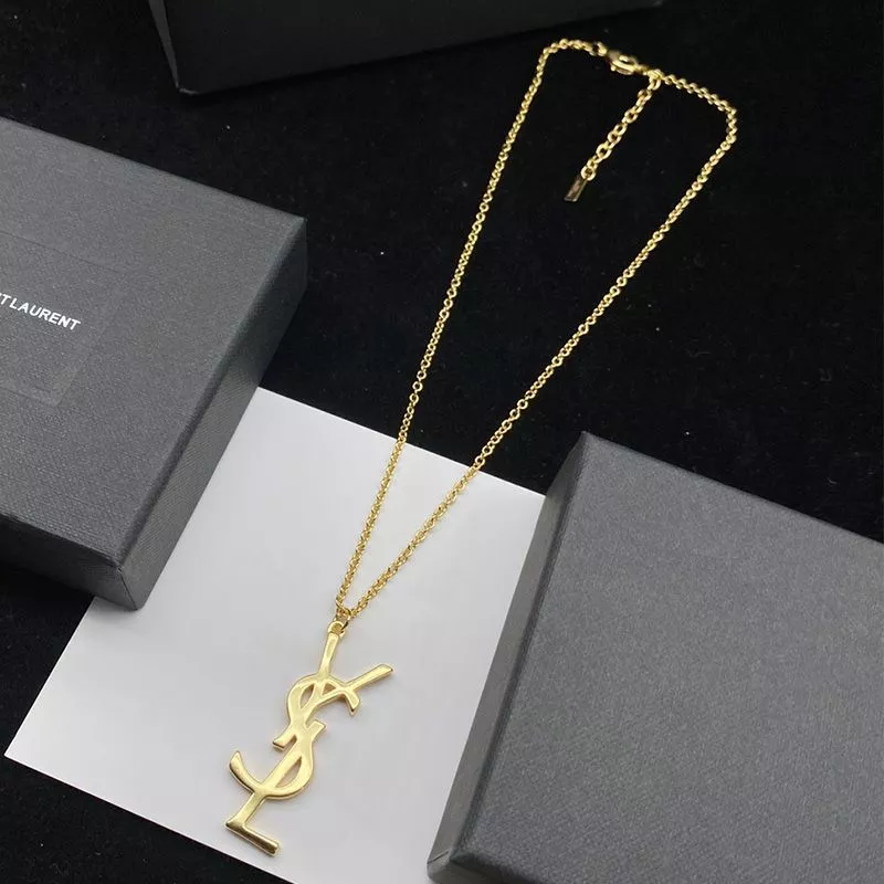 Cheap Saint Laurent Opyum Pendant Necklace In Metal Gold 0116