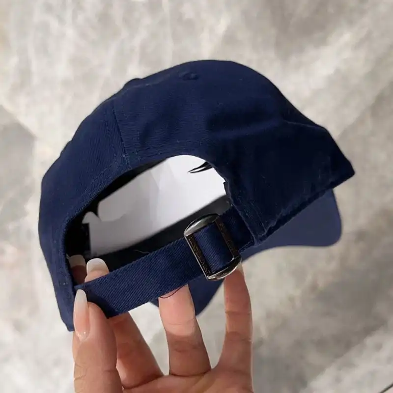 Cheap Saint Laurent x New Era Cassandre Cap In Canvas Navy Blue 0129