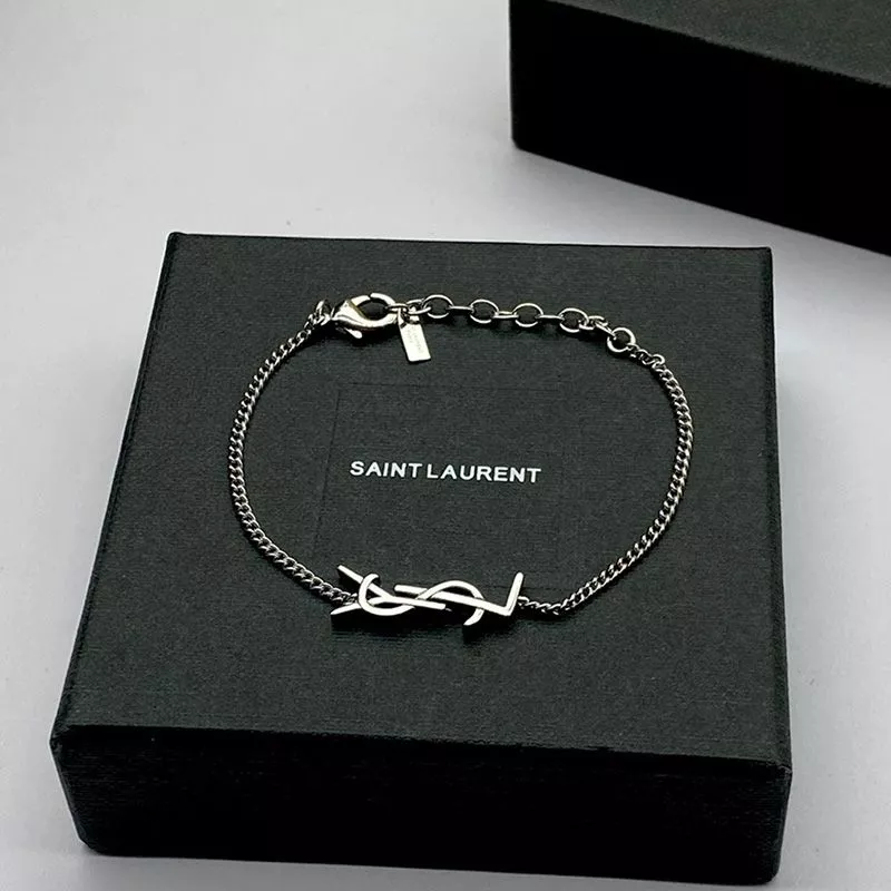 Cheap Saint Laurent Opyum Charm Bracelet In Metal Silver 0121