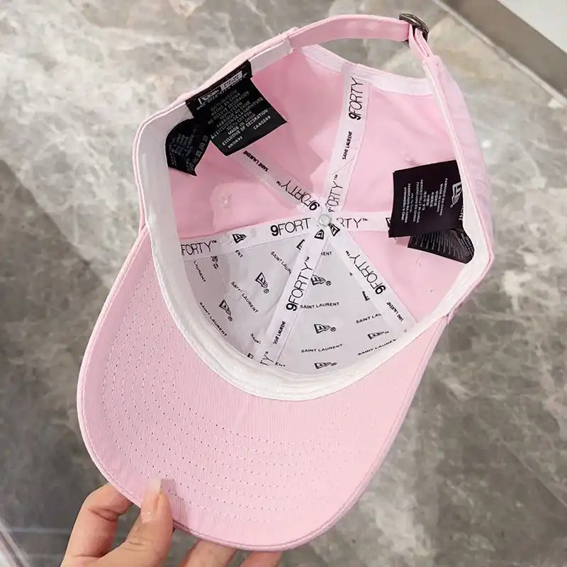 Cheap Saint Laurent x New Era Cassandre Cap In Canvas Pink 0127