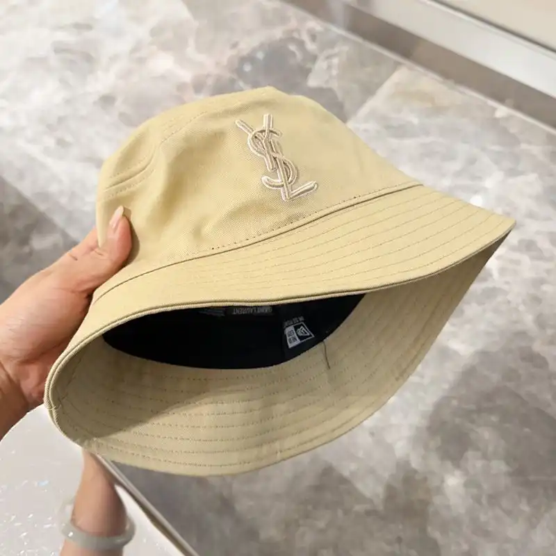 Cheap Saint Laurent x New Era Cassandre Bucket Hat In Canvas Yellow 0127