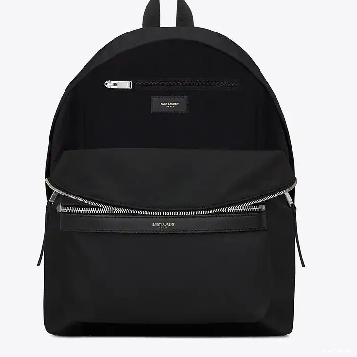 Cheap In Saint Laurent Black Backpack City 0221