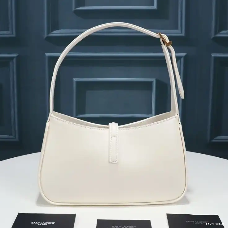 Cheap Gold Bag Saint Laurent White 7 Le Smooth Hobo A In Leather 5 0211