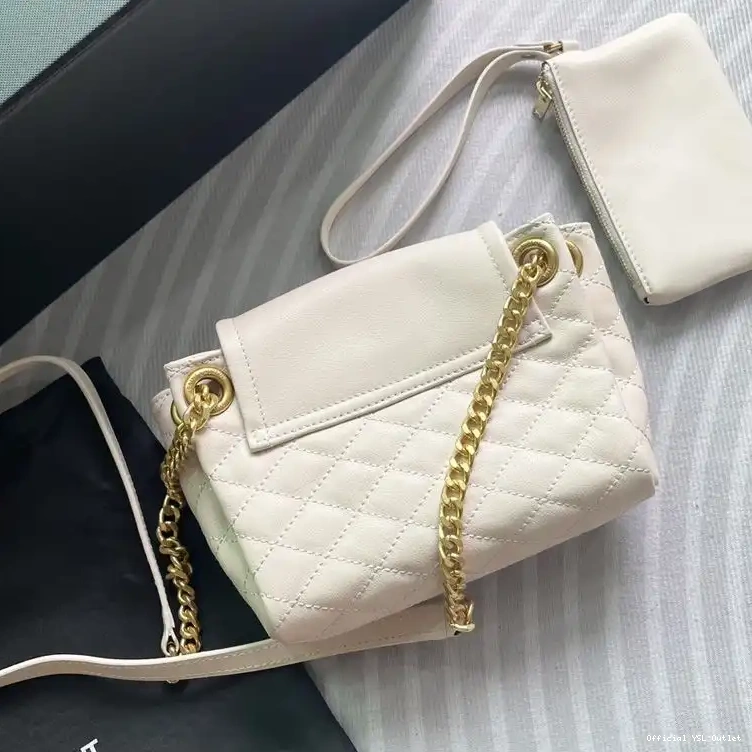 Cheap Bag Mini Saint White Diamond-Quilted In Laurent Lambskin Nolita 0219