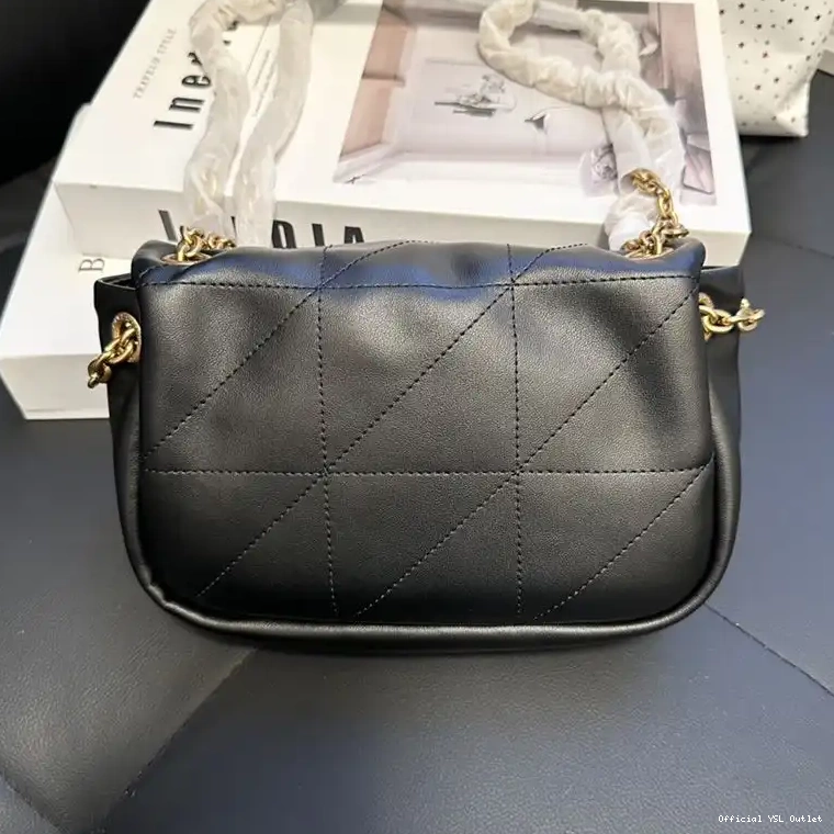 Cheap Laurent Gold Saint Mini 4.3 Black Jamie In Bag Lambskin 0220