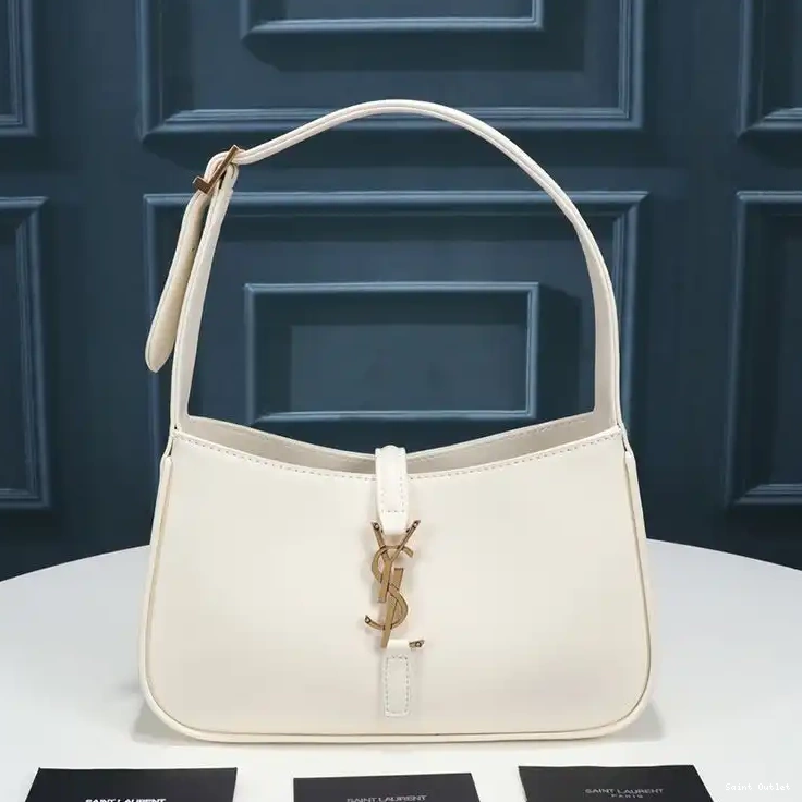 Cheap Gold Bag Saint Laurent White 7 Le Smooth Hobo A In Leather 5 0211