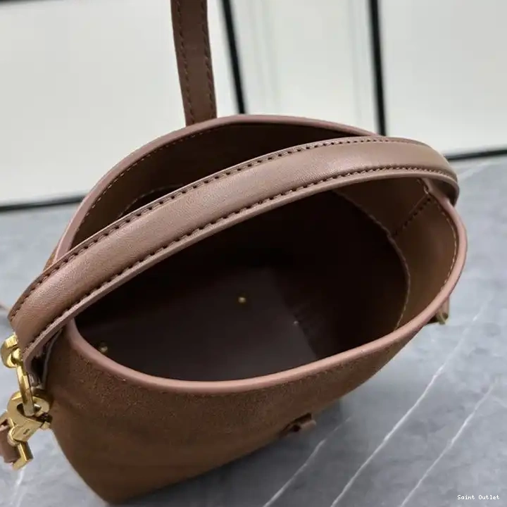 Cheap Suede Brown Saint Laurent Mini In Le Bucket Bag 37 0213